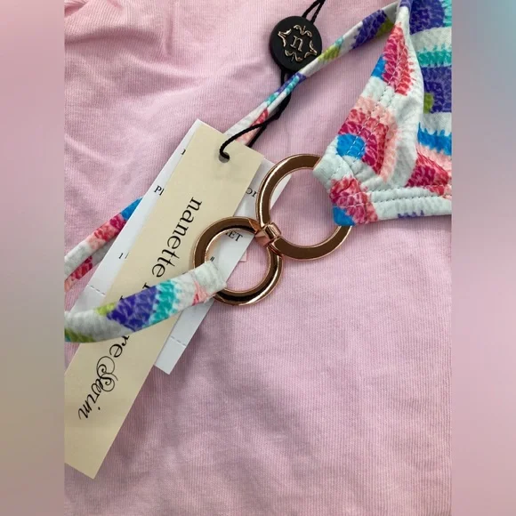 Nanette Lepore swimsuit bikini new rose gold 10 - Picture 2 of 3